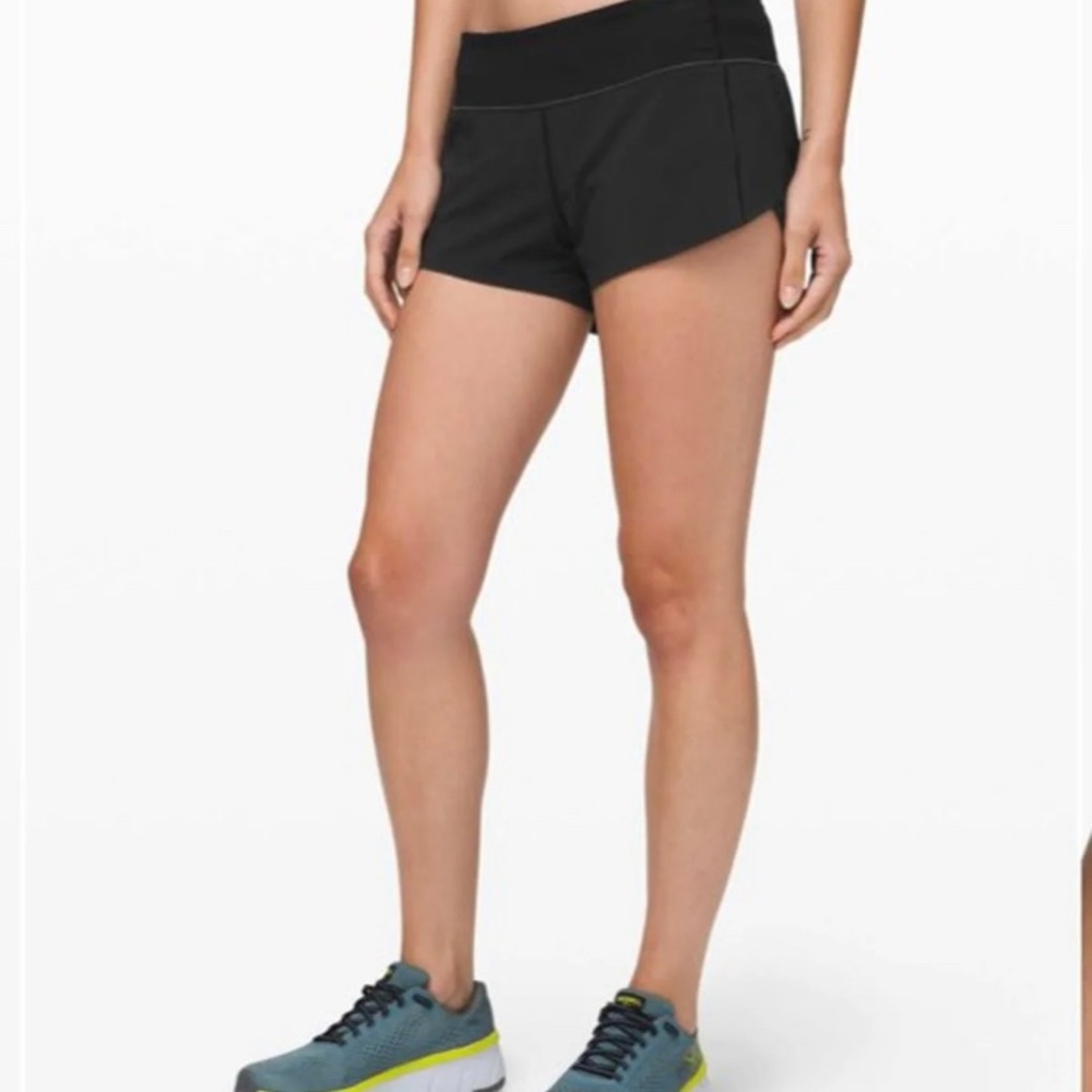 NWT 10 LULULEMON SPEED UP 2.5” VENT SHORTS BLACK